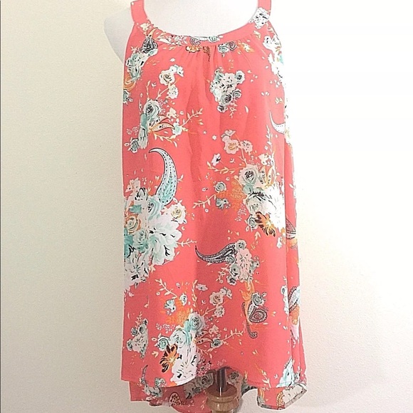 NWT Torrid Floral Print Georgette Hi Lo Tank 3X - Picture 2 of 8